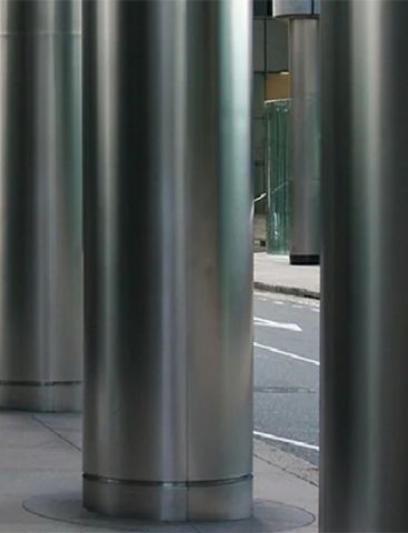 Stainless steel wall and pillar cladding