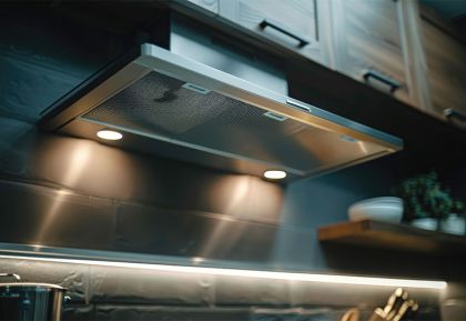 Canopy hoods for kitchens and live cooking